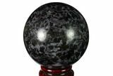 Polished, Indigo Gabbro Sphere - Madagascar #163346-1